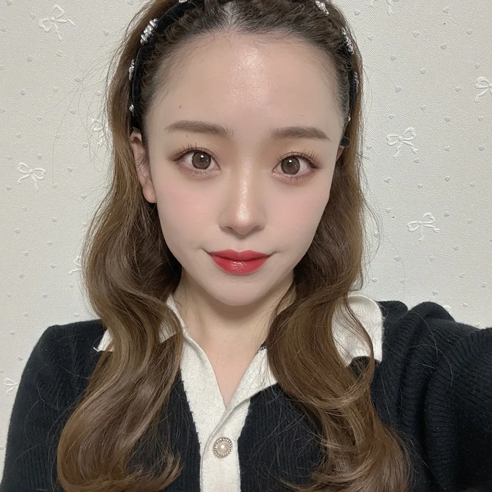 Marble 1day(マーブル ワンデー) ジェリーモカ着用時