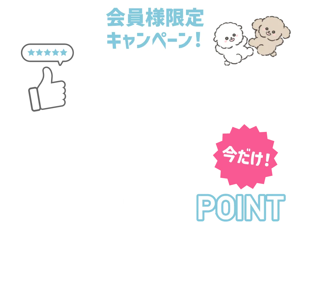 会員様限定キャンペーン!商品レビュー1投稿ごとに今だけ最大100POINTプレゼント!