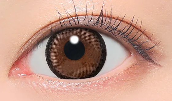 キャンディーマジック ワンデー チョコミュー着用画像