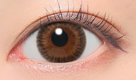 キャンディーマジック ワンデー グラスブラウン着用画像