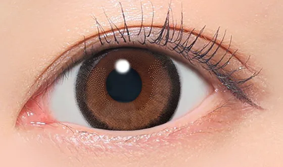 シークレットキャンディーマジック ワンデー バターブラウン着用画像