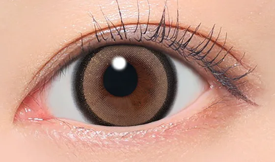 シークレットキャンディーマジック ワンデー ラメブラウン着用画像