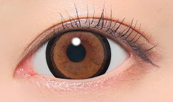 シークレットキャンディーマジック ワンデー NO.3ブラウン着用画像