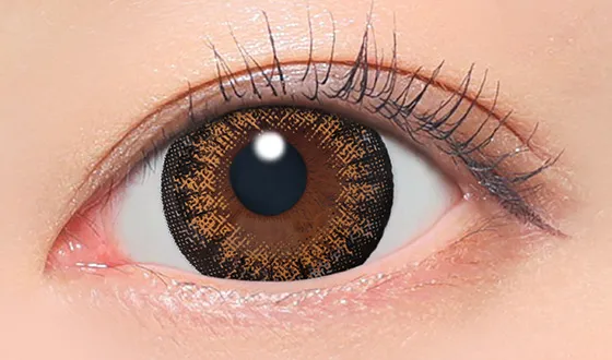 シークレットキャンディーマジック ワンデー NO.6ブラウン着用画像