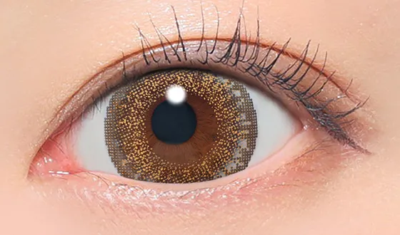 シークレットキャンディーマジック ワンデー NO.14ヘーゼル着用画像