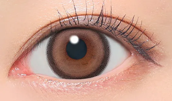 シークレットキャンディーマジック ワンデー バニラブラウン着用画像