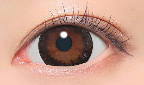 シークレットキャンディーマジック ワンデー トーリック NO.5ブラック着用画像