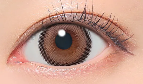 シークレットキャンディーマジック ワンデー トーリック バニラブラウン着用画像