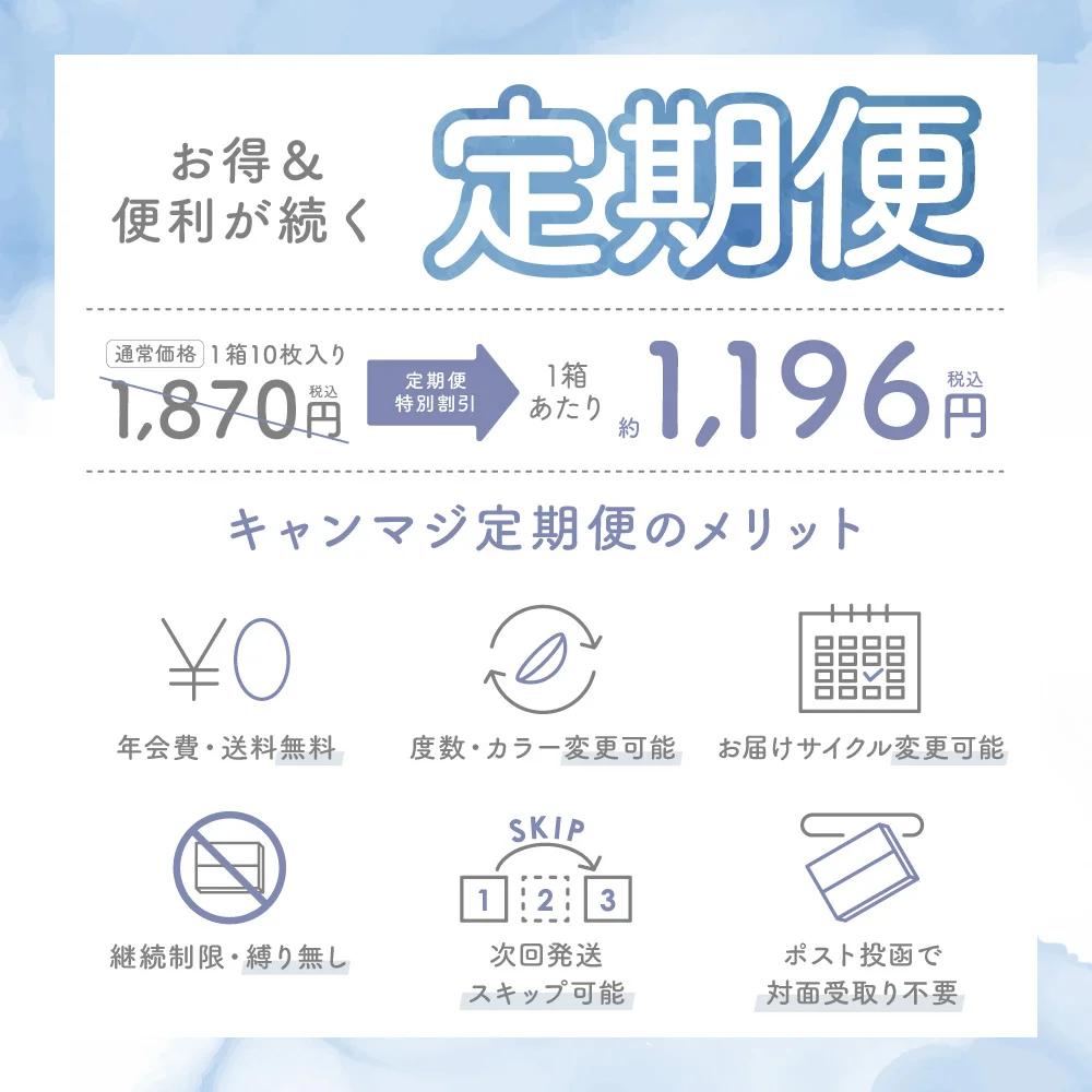 お得&便利が続く定期便