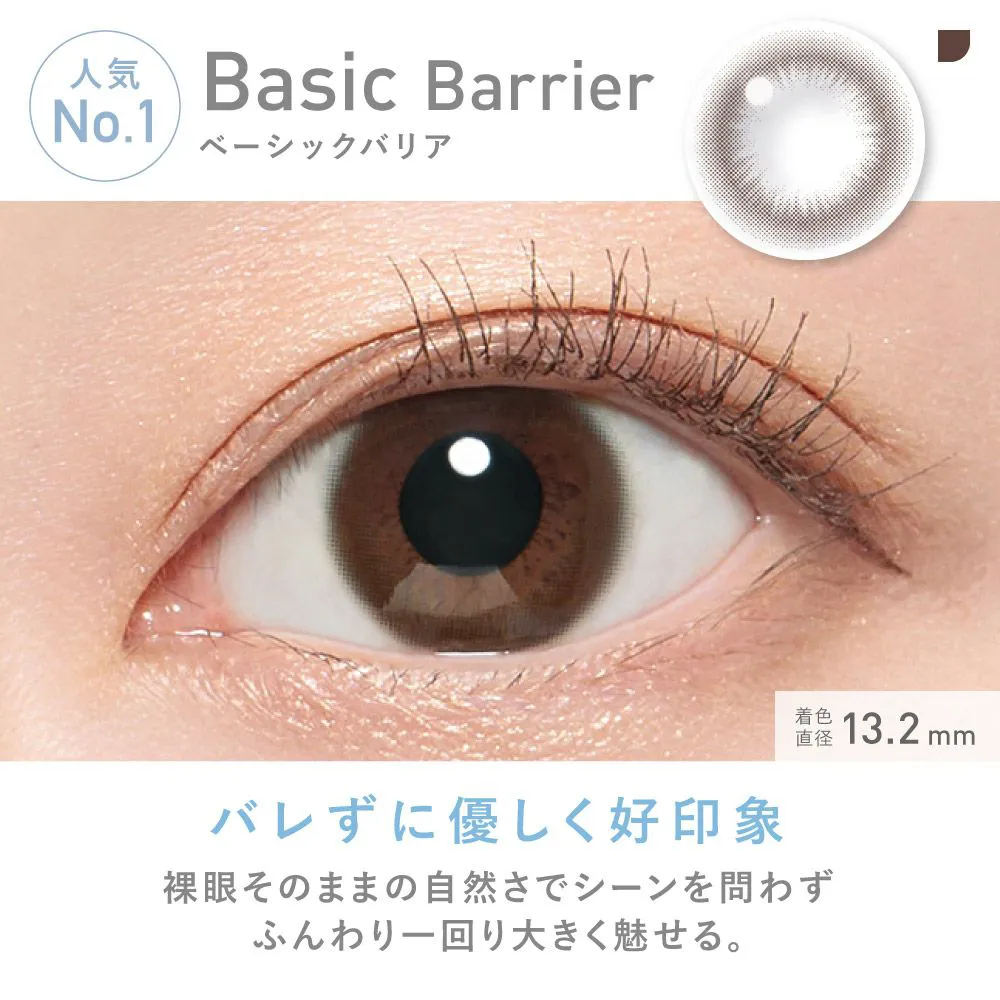 ReVIA ブルーライトバリア 1day ベーシックバリア DIA14.1 BC8.7 着色直径13.2 度あり 度なし 10枚入り