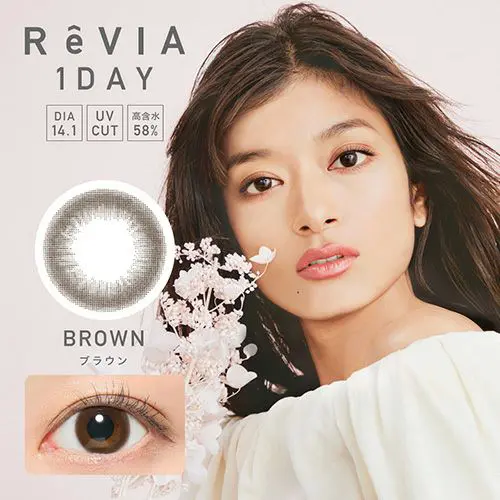 ReVIA 1day CIRCLE 《ブラウン》 レヴィア 度あり 度なし 1箱10枚入り