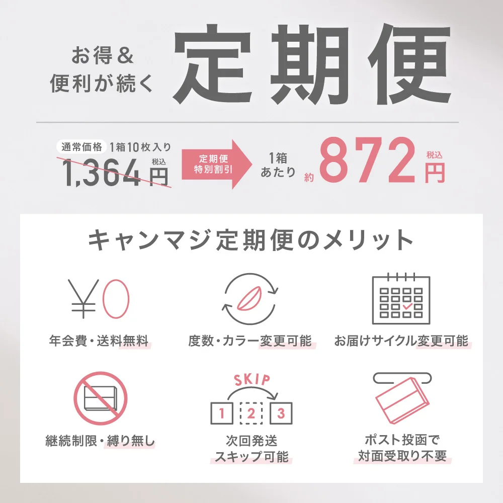 お得&便利が続く 定期便