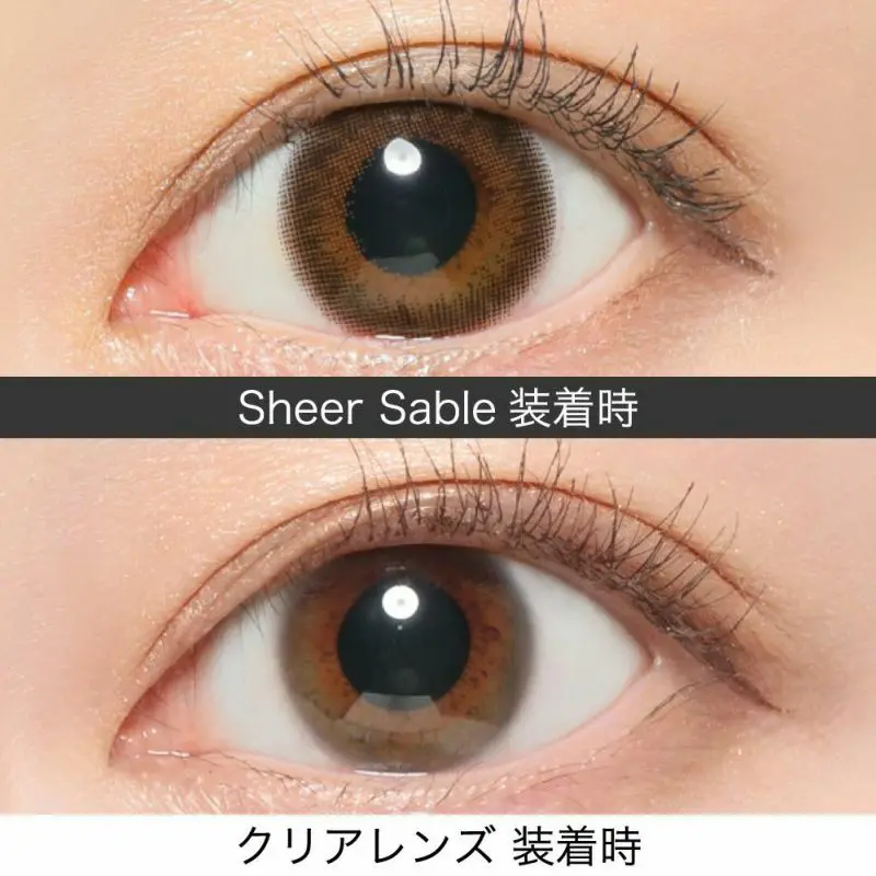 Sheer Sable(シアーセーブル) 装着時 クリアレンズ 装着時