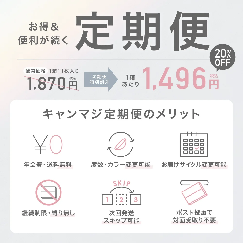 お得&便利が続く 定期便