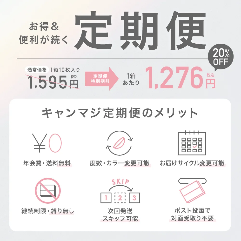 お得&便利が続く 定期便