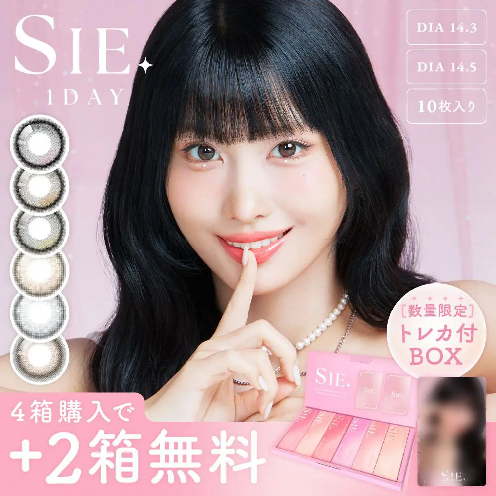 【もれなく2箱無料】SIE. 1day UVカット フチあり 6箱セット1箱10枚入り 合計60枚
