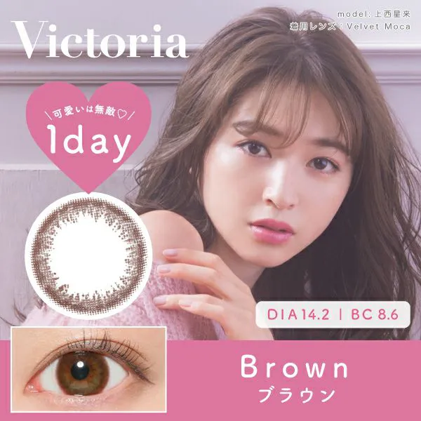 Victoria 1day 《ブラウン》 度あり 度なし 1箱10枚入り
