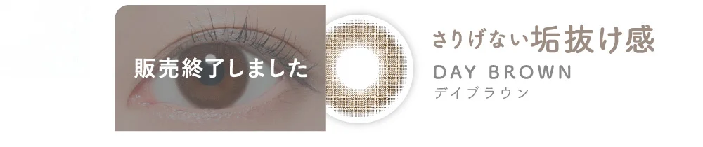 WEB限定　さりげない垢抜け感　DAY BROWN　デイブラウン