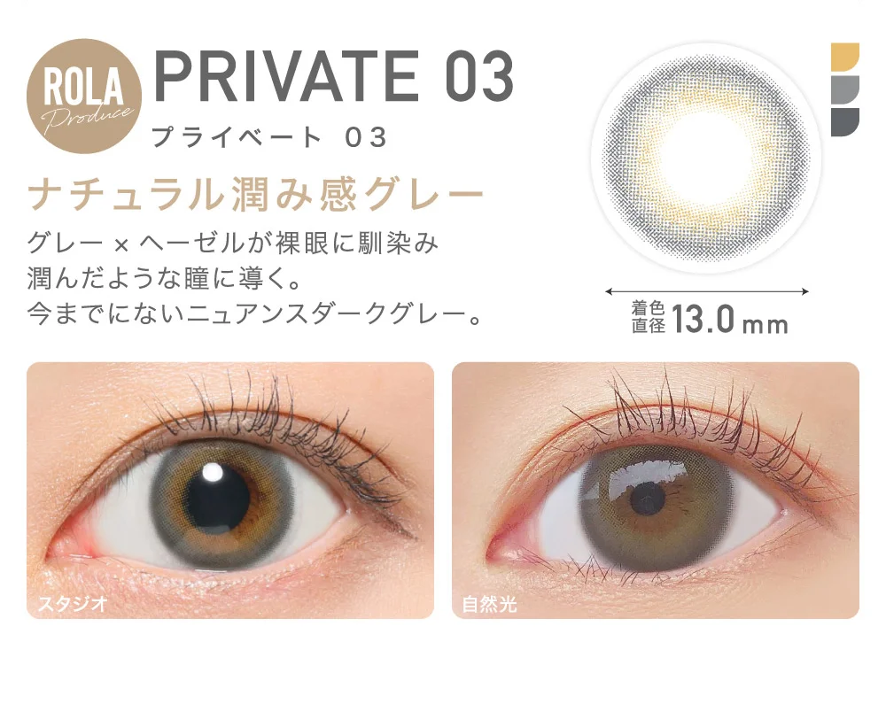PRIVATE 03 プライベート03 ナチュラル潤み感グレー