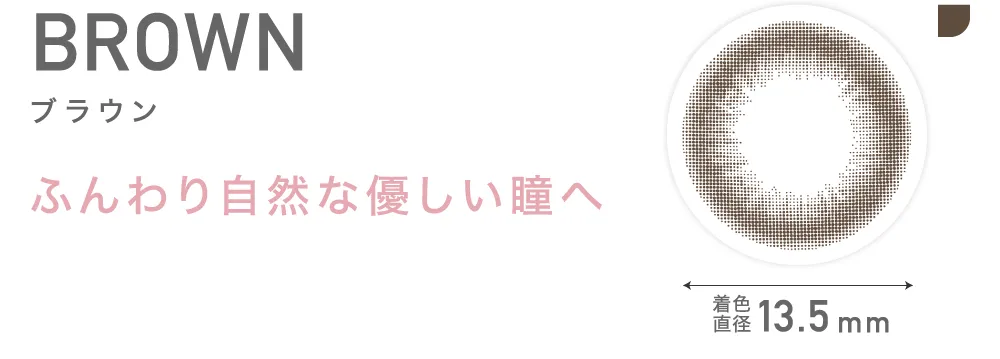BROWN ブラウン ふんわり自然な優しい瞳へ