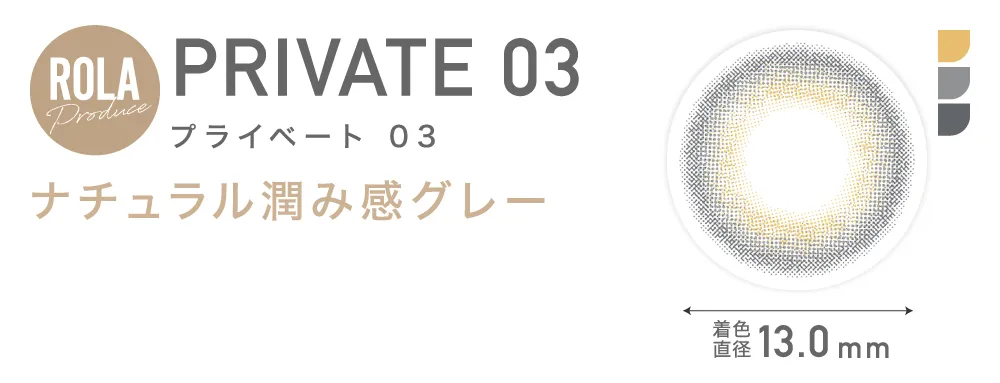 PRIVATE 03 プライベート03 ナチュラル潤み感グレー