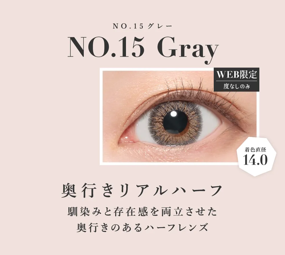 NO.15グレー 奥行きリアルハーフ